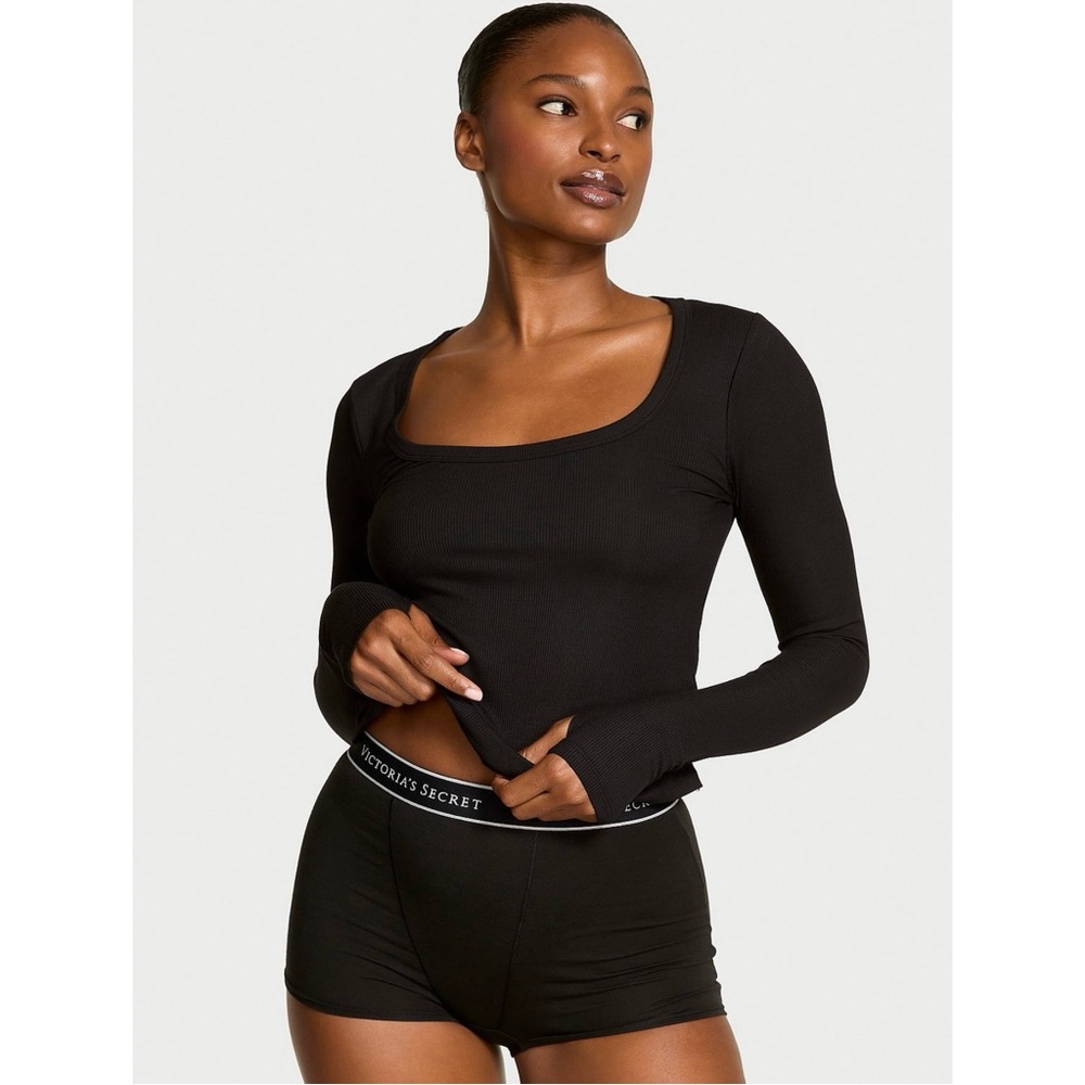 Iconic Rib Long-Sleeve Tee - Picture 1 of 2